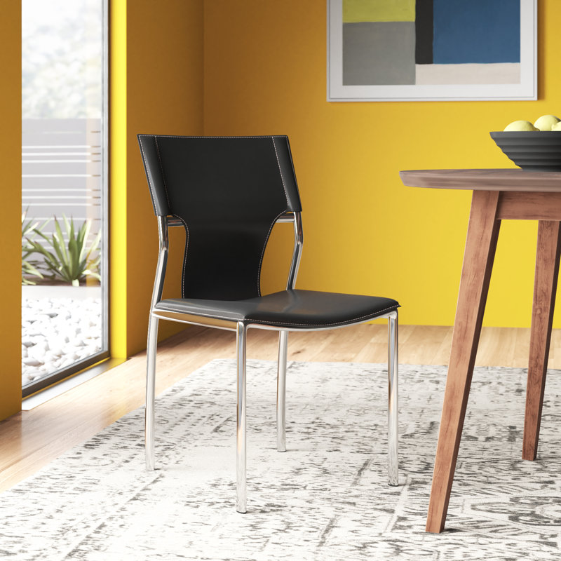 Wilder Genuine Leather Upholstered Dining Chair & Reviews AllModern